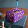 Reusable Fabric Furoshiki Gift Wrap Plum Diamonds, thumbnail 1 of 6