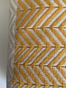 Zigzag Design Mustard Yellow Soft Sofa Throw, 4 of 9