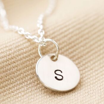 Personalised Initial Disc Charm Necklace, 5 of 11