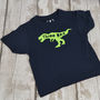 'Three Rex' Dinosaur Birthday T Shirt, thumbnail 5 of 5