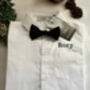 Personalise Boy's 4pc Wedding Linen Blend Brace Outfit, thumbnail 3 of 12