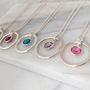 Circle Birthstone Necklace, thumbnail 6 of 8