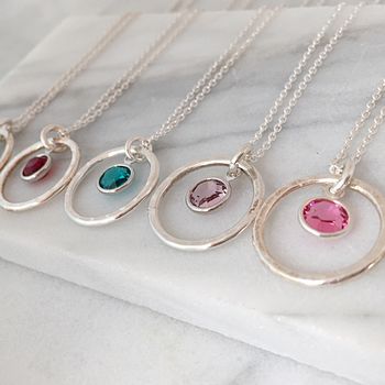 Circle Birthstone Necklace, 6 of 8