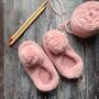Merino Wool Slippers Knitting Craft Kit, thumbnail 1 of 5