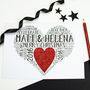 Personalised Couple Christmas Heart Card, thumbnail 3 of 5