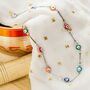 Multicolour Evil Eye Charm Protection Necklace, thumbnail 2 of 6