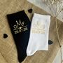 Personalised Mr And Mrs Wedding Day Socks, thumbnail 1 of 3
