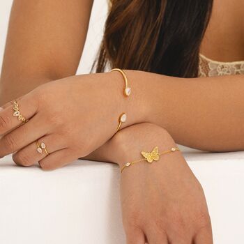 Butterfly Bracelet 18k Gold Plated, 4 of 9