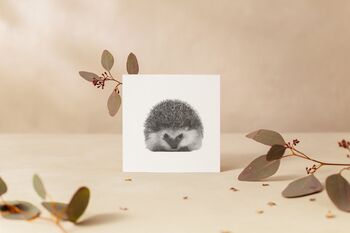 Persei The Luxury Hedgehog Blank Greeting Card, 4 of 7