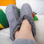 Natural Sheepskin Slippers Hard Sole In Grey, thumbnail 4 of 4