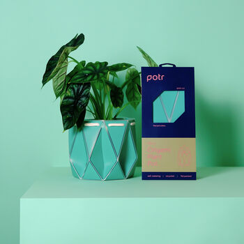 Origami Self Watering Eco Plant Pot: 18cm | Aqua, 2 of 4
