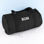 Monogrammed Barrel Gym Bag With Retro Personalisation, thumbnail 5 of 9
