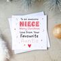 Funny Niece Christmas Card From Auntie, thumbnail 1 of 3