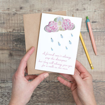 Sympathy 'Stop The Downpour' Friendship Card, 2 of 2