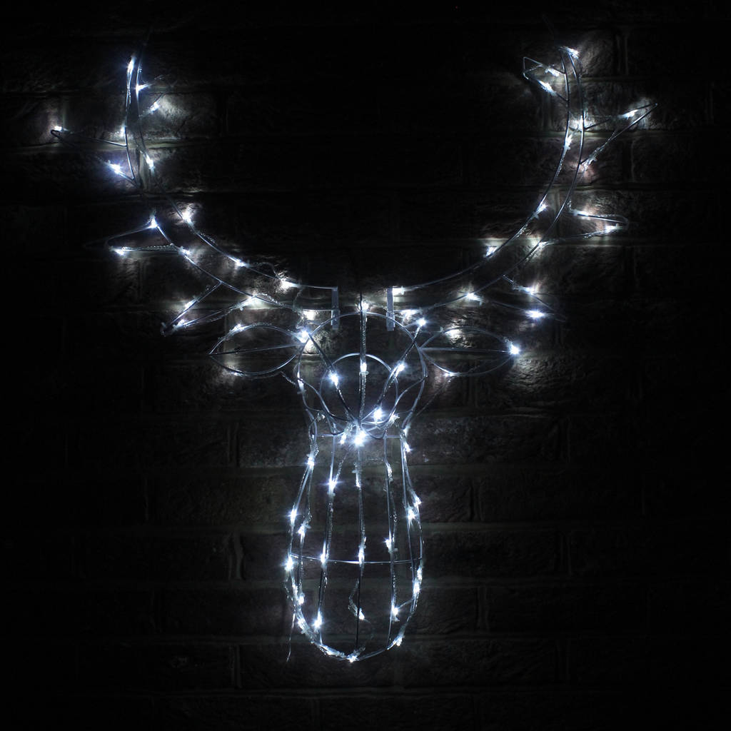 Reindeer Head Wall Light In Bright White By Lime Tree London