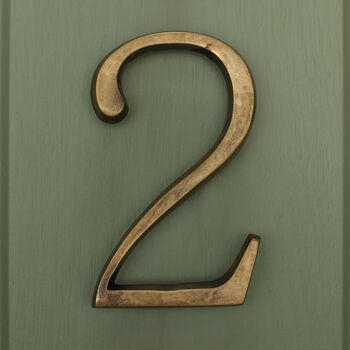 Premium Floating Plain House Numbers In Heritage Finish, 7 of 12