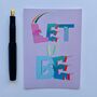 Let It Be Postcard In Unicorn Letters, thumbnail 1 of 2