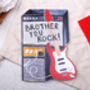 Brother Birthday Card With Rock Music Guitar Design, thumbnail 2 of 4