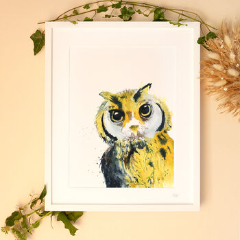 Inky Owl Illustration Print, 12 of 12