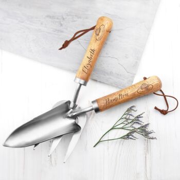 Personalised Luxe Silver Trowel And Fork Set, 2 of 5