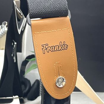 Personalised Wide Leather Guitar Strap, 5 of 6