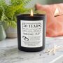 Personalised 50th Golden Anniversary Meaning Candle, thumbnail 1 of 12