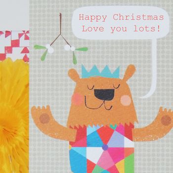 Personalised Christmas Bear Card, 3 of 3
