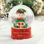 Personalised Christmas Elf Snow Globe For Kids, thumbnail 2 of 6