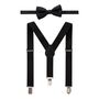 Ring Bearer Christening 4pc Grey Suit Brace Set, thumbnail 5 of 5
