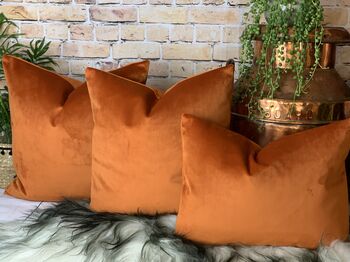Copper Velvet Cushion, 8 of 10