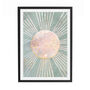 Sun Boho Green Metallic Gold Wall Art Print, thumbnail 4 of 7