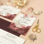 Burgundy Wedding Invitation Set, thumbnail 3 of 8
