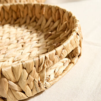 Woven Natural Water Hyacinth Tray, 4 of 4