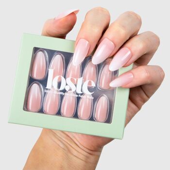 Loste Reusable Press On Nails Gift Set, Perfect Stocking Filler: Runaway Bride, 2 of 7