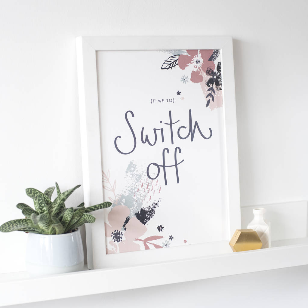 Time To Switch Off Wall Art Print By Tandem Green