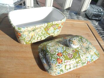 Lidded Butterdish In William Morris Golden Lily Design, 7 of 8