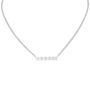 Personalised Sparkling Petite Cosmic Star Bar Necklace In Silver, thumbnail 1 of 2