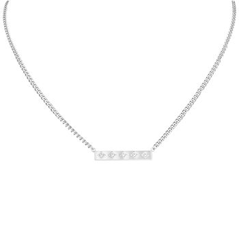 Personalised Sparkling Petite Cosmic Star Bar Necklace In Silver, 4 of 9