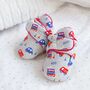 Train Baby Gift Set Barefoot Shoes, Booties And Cotton Bibs, thumbnail 3 of 12