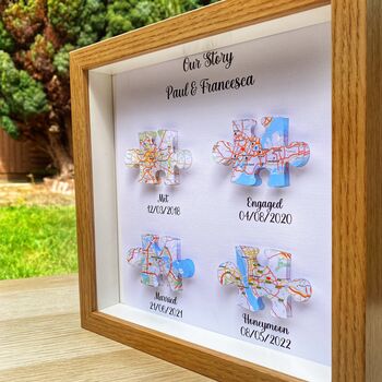 Wedding Gifts Met Engaged Married Locations Print, 5 of 8