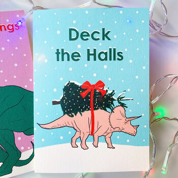 Retro Dinosaur Christmas Cards, 2 of 4