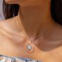 Oval Spiral Blue Opal Pendant, thumbnail 2 of 4