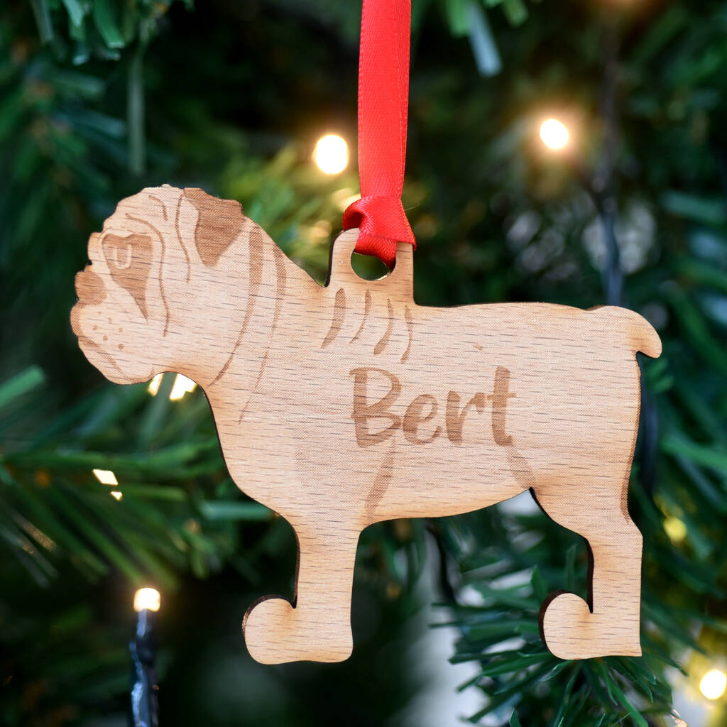 bulldog christmas tree decorations