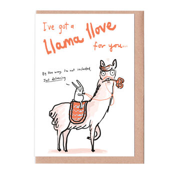 'I've Got A Llama Llove For You' Valentine's Day Card, 2 of 2