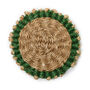 Kamaria: Green And Brown Woven Coaster Or Placemat, thumbnail 2 of 5