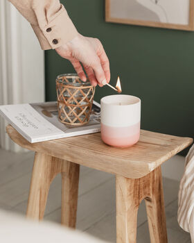 Reusable Potted Peony Natural Soy Wax Candle, 2 of 3