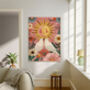 Sun Dreamy Pink Doves Art Print, thumbnail 3 of 4