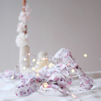 Limited Edition Valentine Liberty Print Bow Lights, 2 of 3