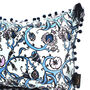 The Decorative Thistle Blues Eco Friendly Cushion, thumbnail 3 of 3