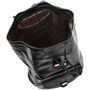 Drawstring Leather Backpack Black Sac A Do, thumbnail 4 of 4